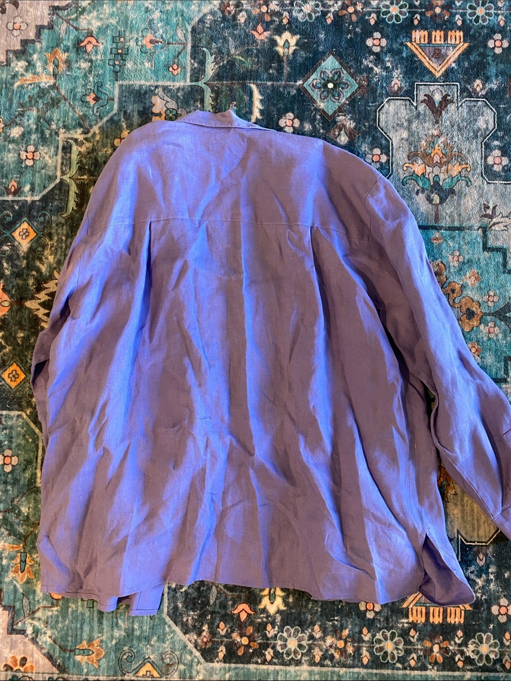 Talbots Violet Collared Button Shirt - Picture 7 of 8